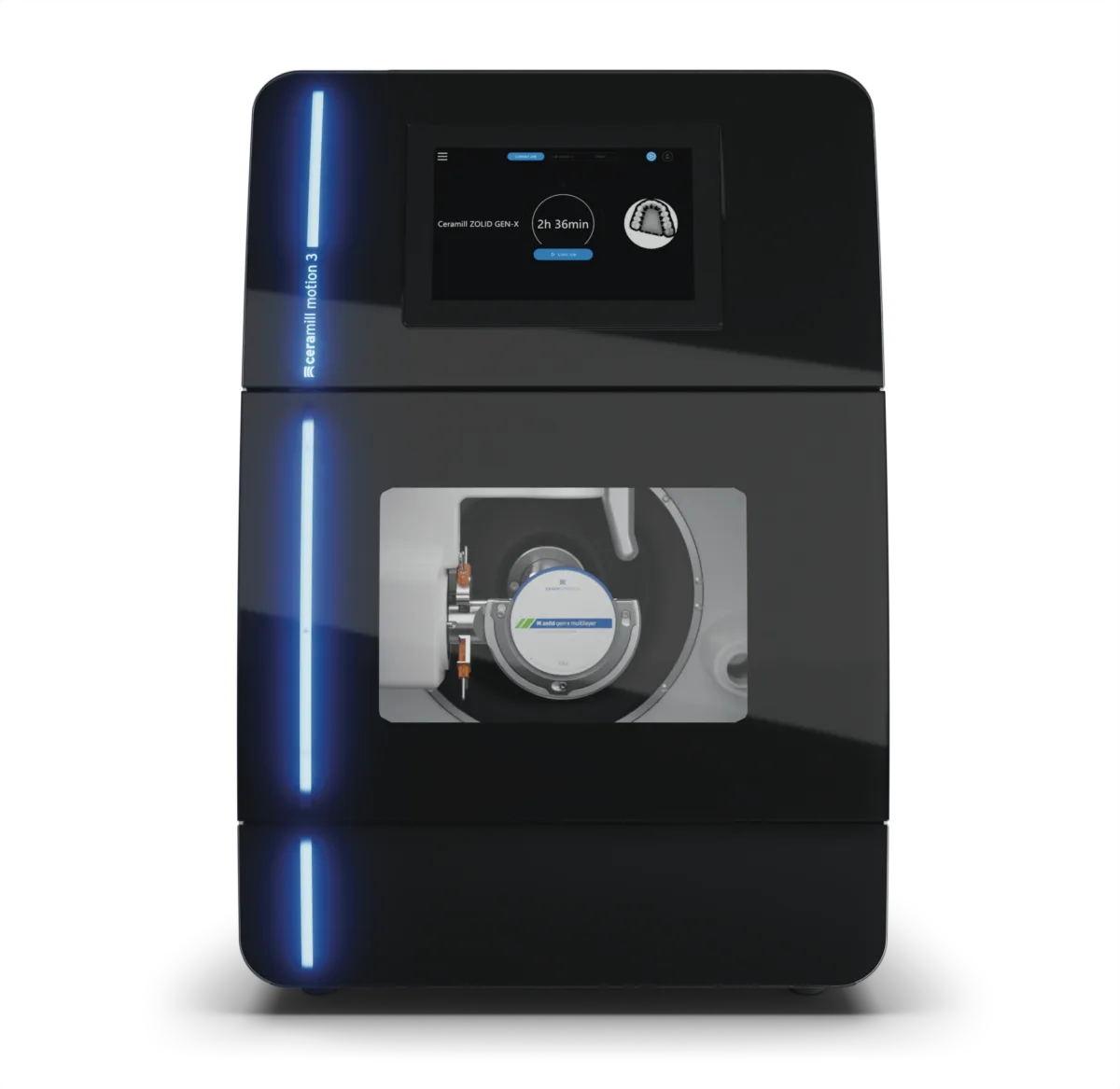 De Amann Girrbach Motion 3 freesmachine in ons lab